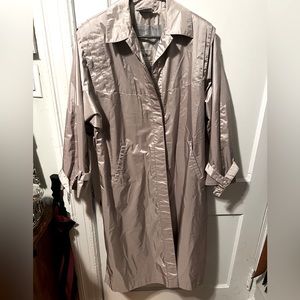 Silver vintage rain trench